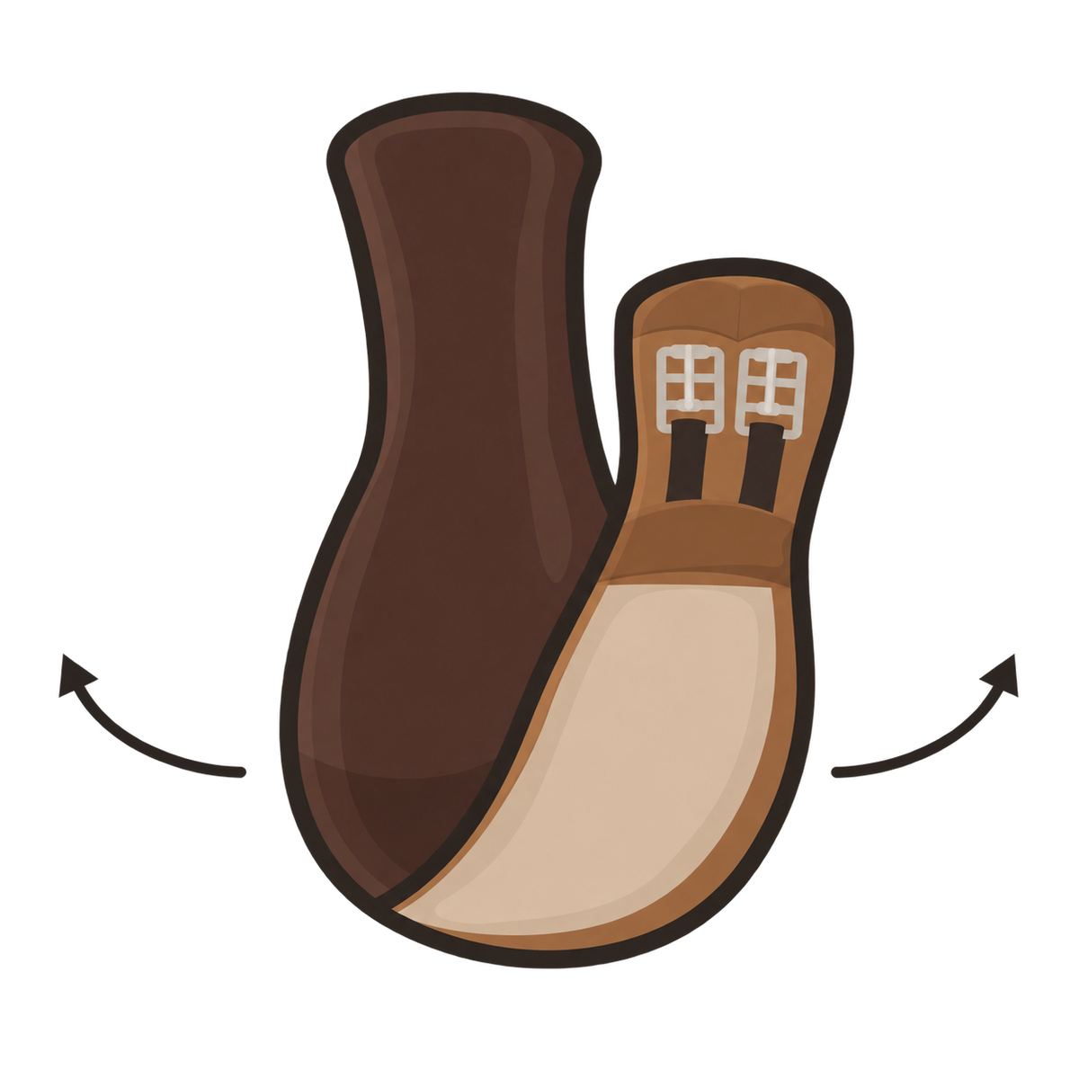 Illustration eines Sattelgurts, der aus seiner vorgesehenen Position rutscht